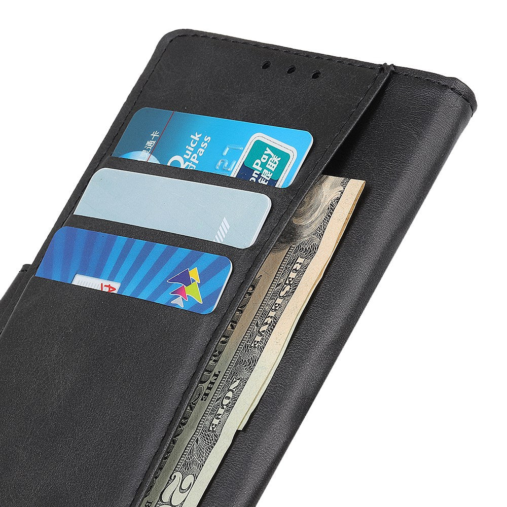 For Nokia C32 Cowhide Texture PU Leather Wallet Mobile Case Drop-proof Stand Phone Cover