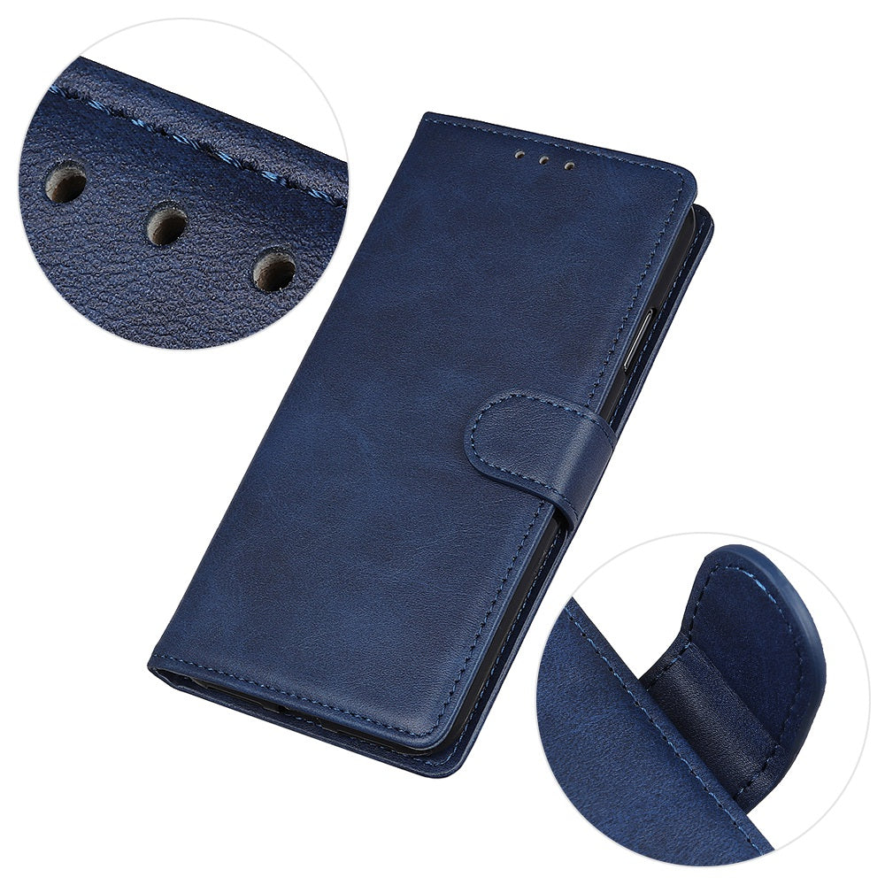 For Nokia C32 Cowhide Texture PU Leather Wallet Mobile Case Drop-proof Stand Phone Cover