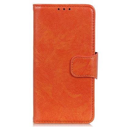 For Nokia C32 Wallet Stand Split Leather Phone Case Nappa Texture Cellphone Protective Cover