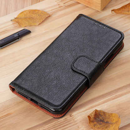 For Nokia C32 Wallet Stand Split Leather Phone Case Nappa Texture Cellphone Protective Cover