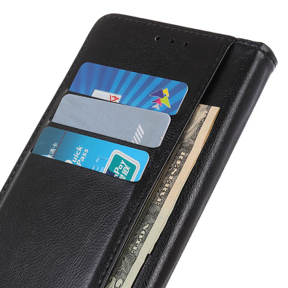 Cowhide Texture Phone Case for Nokia C32 , PU Leather Folio Flip Cover Wallet Stand Protector Shell
