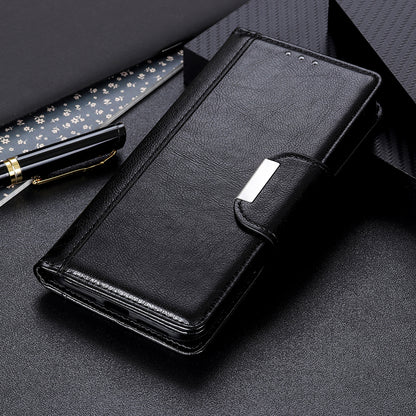Cowhide Texture Phone Case for Nokia C32 , PU Leather Folio Flip Cover Wallet Stand Protector Shell