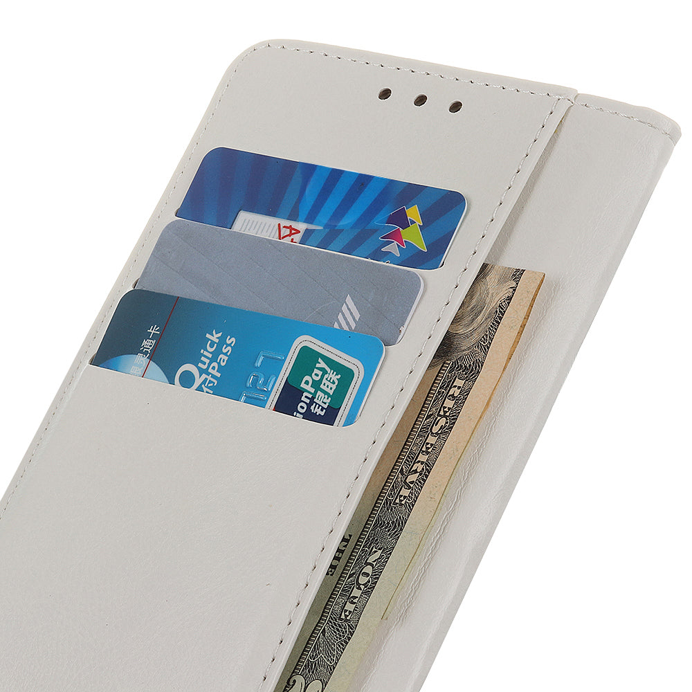 Cowhide Texture Phone Case for Nokia C32 , PU Leather Folio Flip Cover Wallet Stand Protector Shell