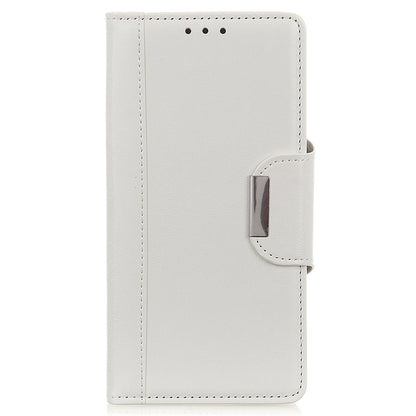 Cowhide Texture Phone Case for Nokia C32 , PU Leather Folio Flip Cover Wallet Stand Protector Shell