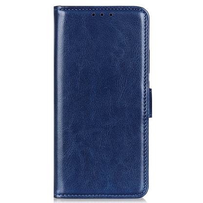 Phone Wallet Case for Nokia C32 Magnetic Clasp Crazy Horse Texture Stand PU Leather Cover