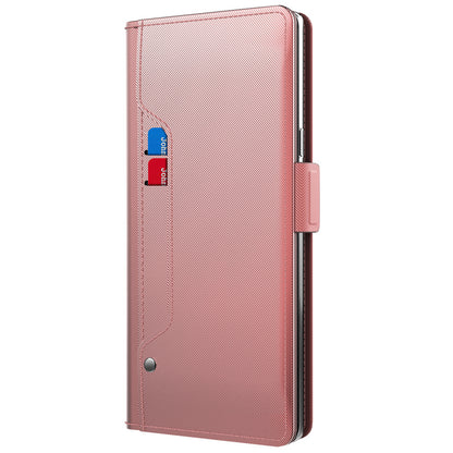 For OnePlus Nord CE 3 Lite 5G / Nord N30 5G PU Leather Card Holder Stand Cover Anti-drop Phone Case with Mirror