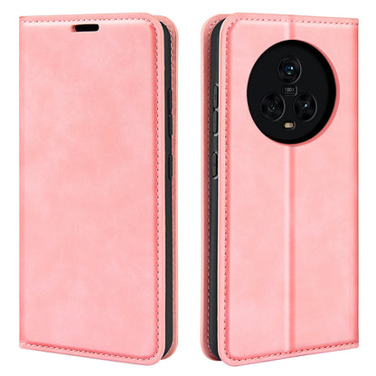 For TCL 40R 5G Skin-touch Leather Wallet Phone Case Magnetic Flip Stand Drop-proof Cover