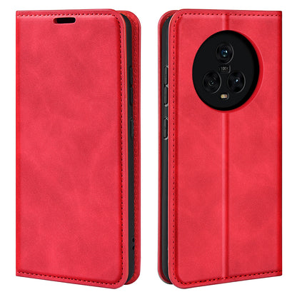 For TCL 40R 5G Skin-touch Leather Wallet Phone Case Magnetic Flip Stand Drop-proof Cover