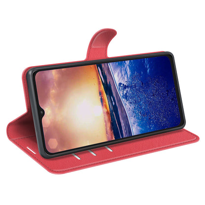 PU Leather Phone Case for TCL 40R 5G , Dustproof Litchi Texture Phone Shell Wallet Stand Flip Cover