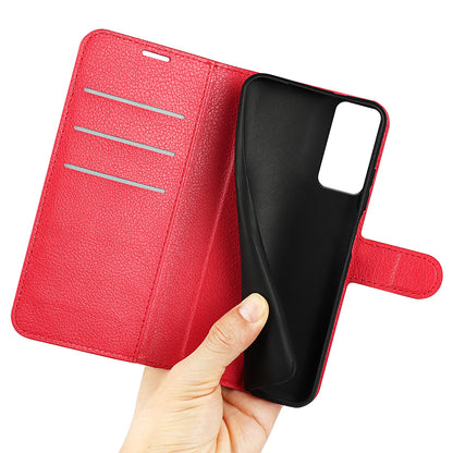 PU Leather Phone Case for TCL 40R 5G , Dustproof Litchi Texture Phone Shell Wallet Stand Flip Cover