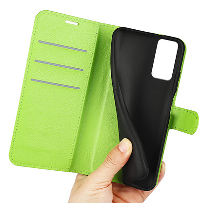 PU Leather Phone Case for TCL 40R 5G , Dustproof Litchi Texture Phone Shell Wallet Stand Flip Cover