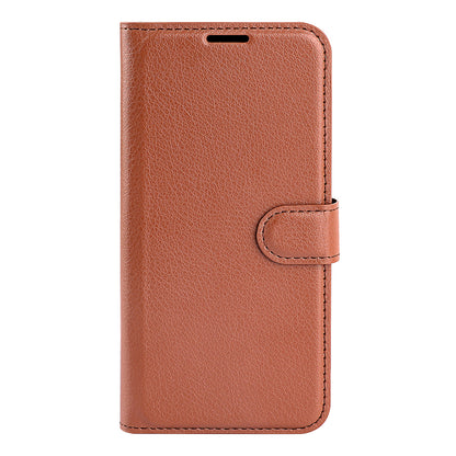 PU Leather Phone Case for TCL 40R 5G , Dustproof Litchi Texture Phone Shell Wallet Stand Flip Cover