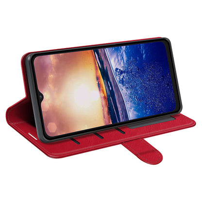 For TCL 40R 5G Anti-Dust Crazy Horse Texture Phone Case PU Leather Wallet Flip Stand Cover