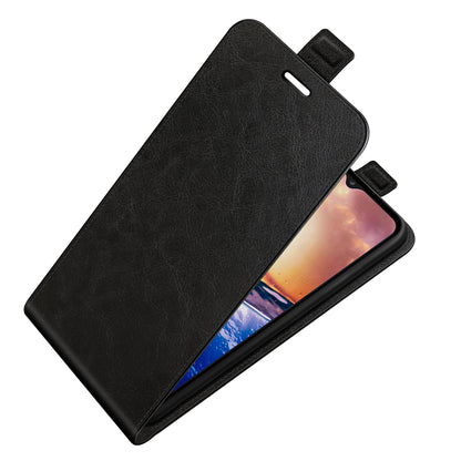 For TCL 40R 5G Vertical Flip Phone Case Crazy Horse Texture Card Holder PU Leather Protective Cover