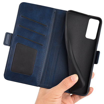 For TCL 40R 5G Anti-Scratch PU Leather Wallet Phone Case Calf Texture Anti-drop Stand Cover