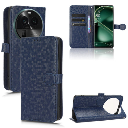 PU Leather Cover for Oppo Find X6 Pro Dot Pattern Imprinted Wallet Phone Case with Stand