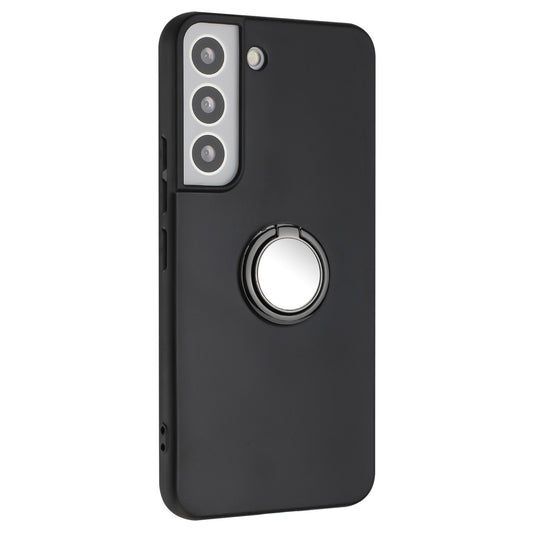 Ring Kickstand Matte Cover for Samsung Galaxy S22+ 5G TPU Phone Case Works for Magnetic Car Mount