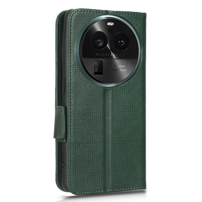 Shockproof PU Leather Phone Case for Oppo Find X6 , Imprinted Triangle Stand Wallet Cover