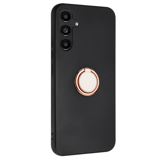 For Samsung Galaxy M14 5G Flexible TPU Back Cover Rotary Ring Kickstand Matte Phone Case