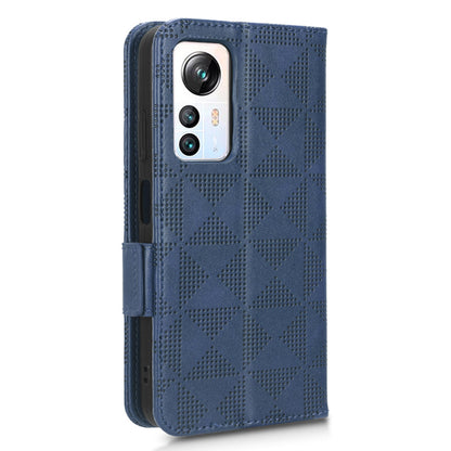 For Blackview A85 Imprinted Triangle Stand Wallet Phone Case TPU+PU Leather Phone Cover
