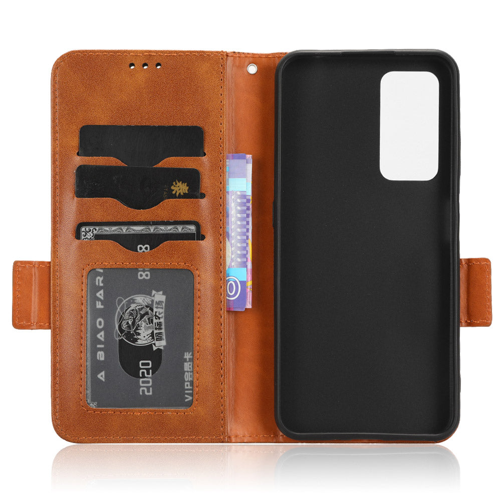 For Blackview A85 Imprinted Triangle Stand Wallet Phone Case TPU+PU Leather Phone Cover