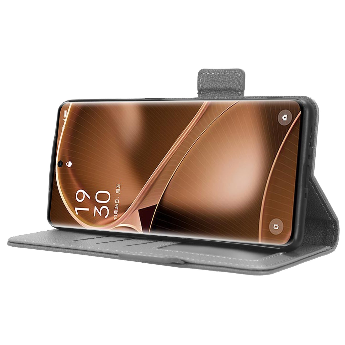 For Oppo Find X6 Pro Litchi Texture PU Leather Case Folio Flip Wallet Stand Phone Cover