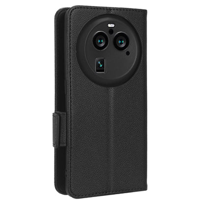 For Oppo Find X6 Pro Litchi Texture PU Leather Case Folio Flip Wallet Stand Phone Cover