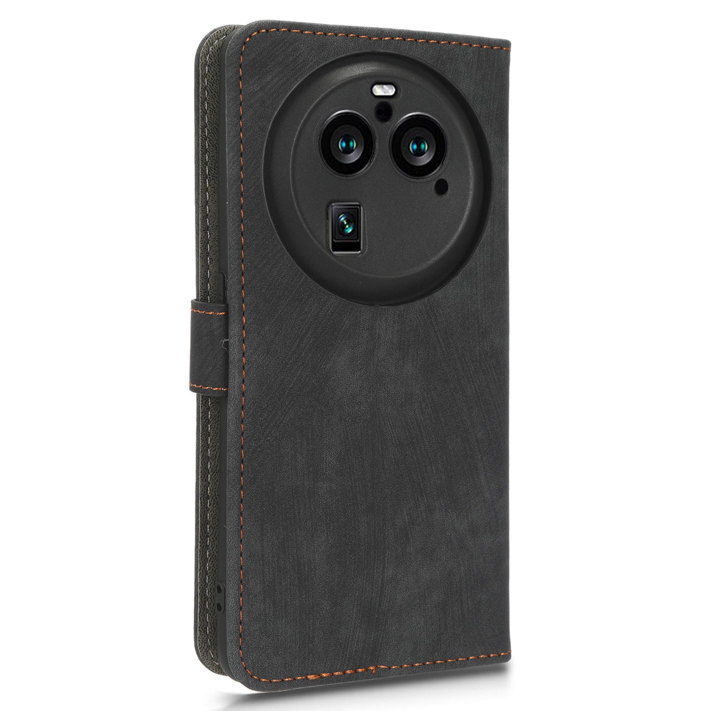 For Oppo Find X6 Pro PU Leather Phone Cover RFID Blocking Wallet Stand Case with Strap