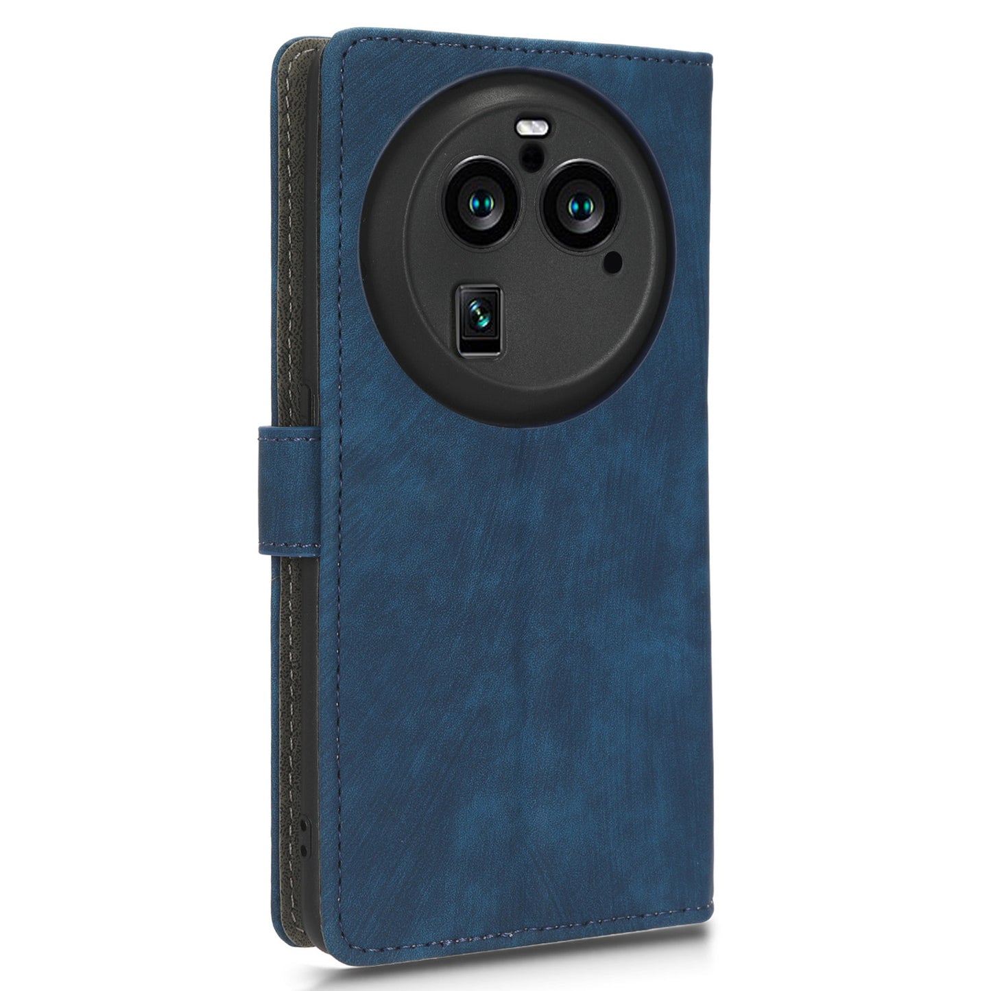 For Oppo Find X6 Pro PU Leather Phone Cover RFID Blocking Wallet Stand Case with Strap