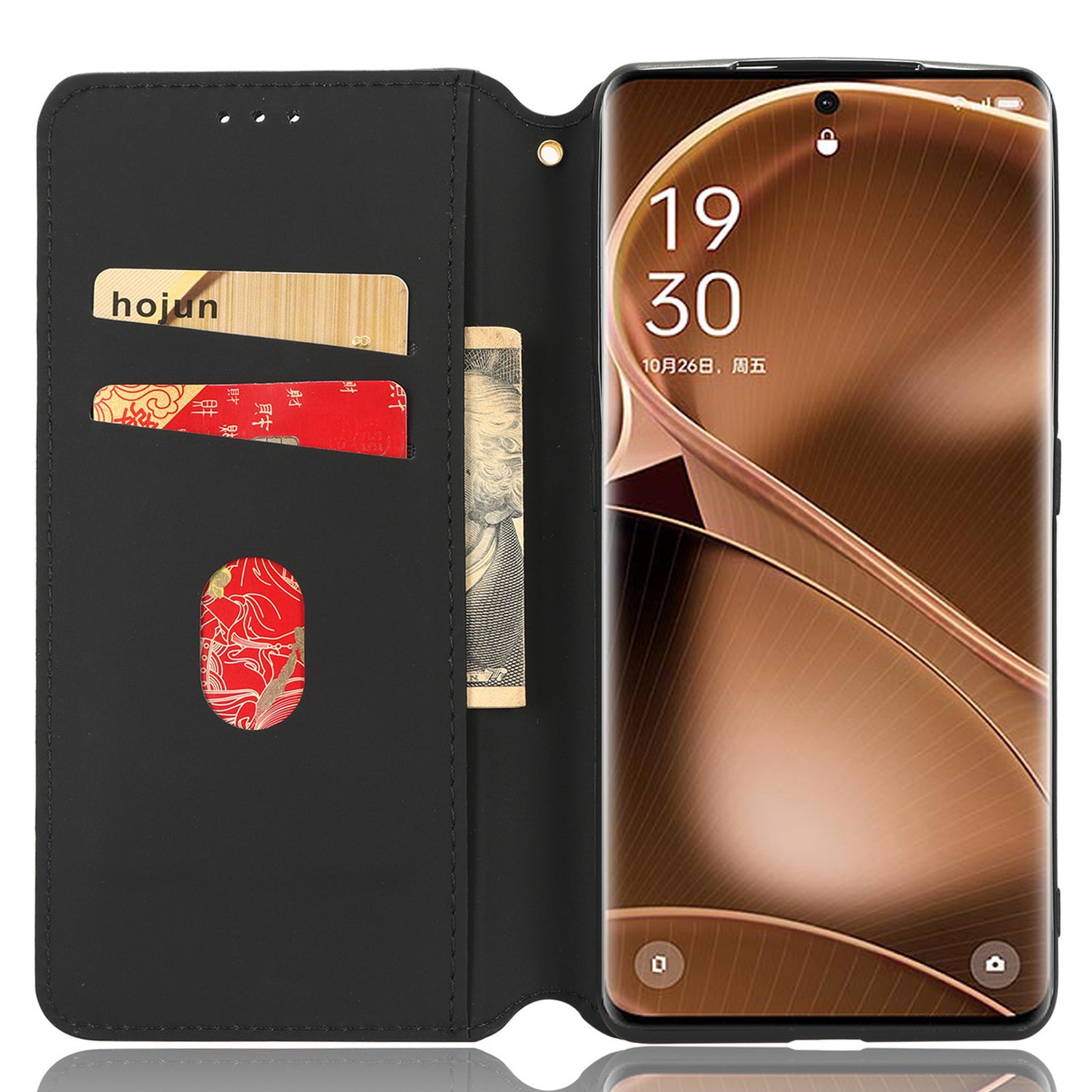 For Oppo Find X6 Pro Imprinted Rhombus Pattern PU Leather+TPU Phone Cover Stand Phone Wallet Case