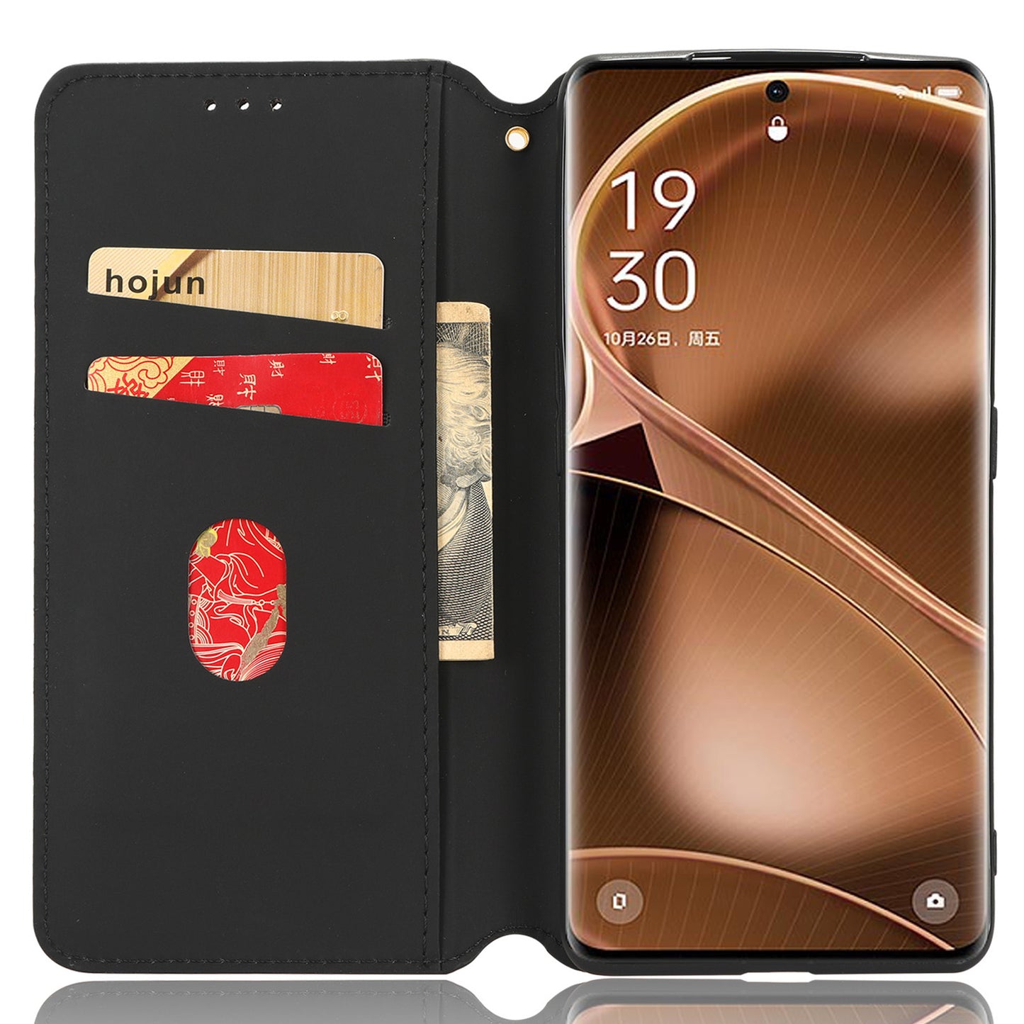 For Oppo Find X6 Pro Imprinted Rhombus Pattern PU Leather+TPU Phone Cover Stand Phone Wallet Case