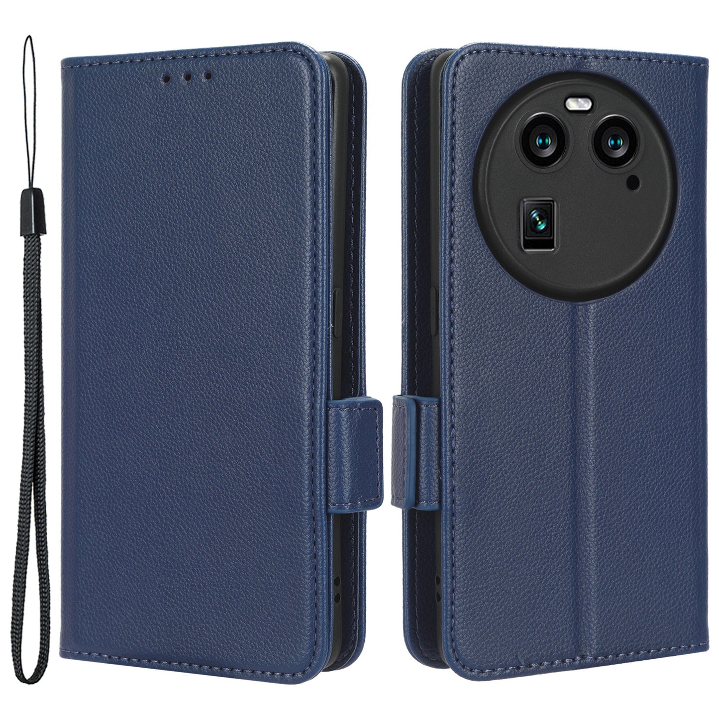 Anti-Dust PU Leather Phone Case for Oppo Find X6 , Litchi Texture Folio Flip Wallet Stand Phone Cover