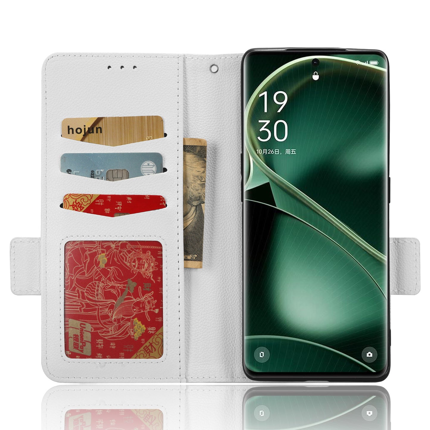 Anti-Dust PU Leather Phone Case for Oppo Find X6 , Litchi Texture Folio Flip Wallet Stand Phone Cover