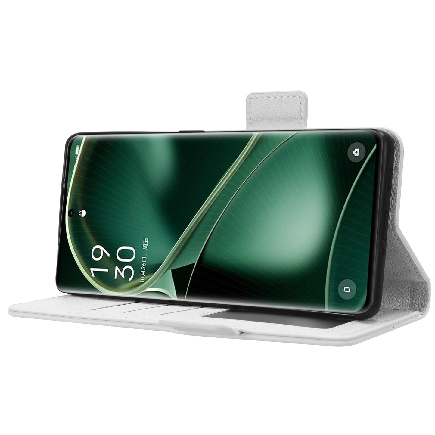 Anti-Dust PU Leather Phone Case for Oppo Find X6 , Litchi Texture Folio Flip Wallet Stand Phone Cover