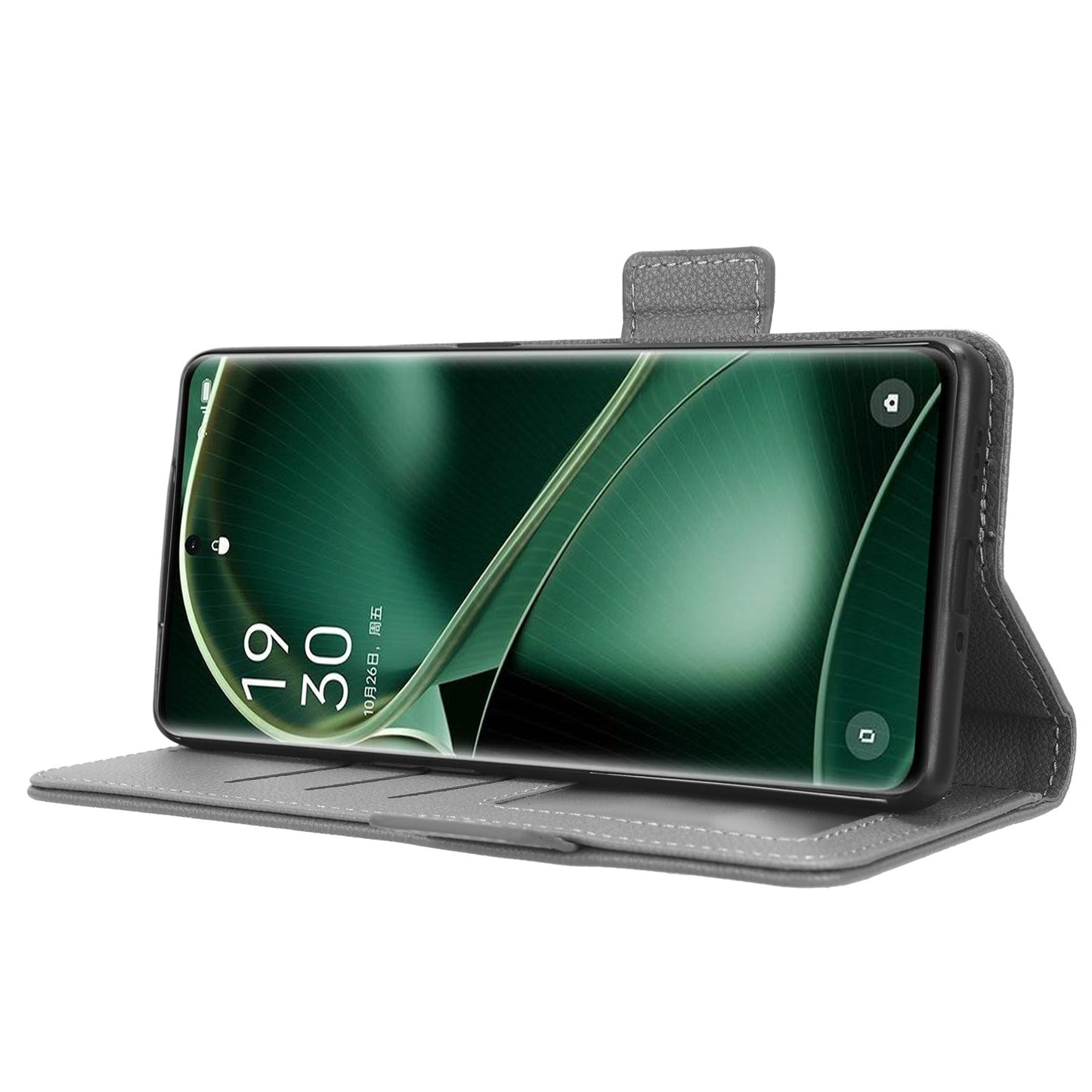 Anti-Dust PU Leather Phone Case for Oppo Find X6 , Litchi Texture Folio Flip Wallet Stand Phone Cover