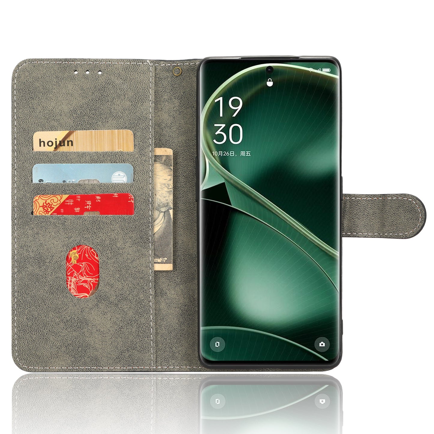 For Oppo Find X6 Shockproof Phone Cover PU Leather RFID Blocking Wallet Stand Case with Strap