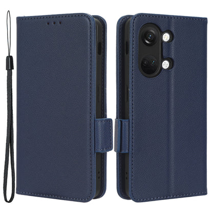 PU Leather Case for OnePlus Nord 3 5G / Ace 2V Litchi Texture Folio Flip Wallet Stand Phone Cover