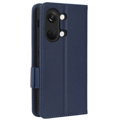 PU Leather Case for OnePlus Nord 3 5G / Ace 2V Litchi Texture Folio Flip Wallet Stand Phone Cover