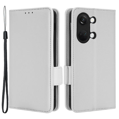 PU Leather Case for OnePlus Nord 3 5G / Ace 2V Litchi Texture Folio Flip Wallet Stand Phone Cover