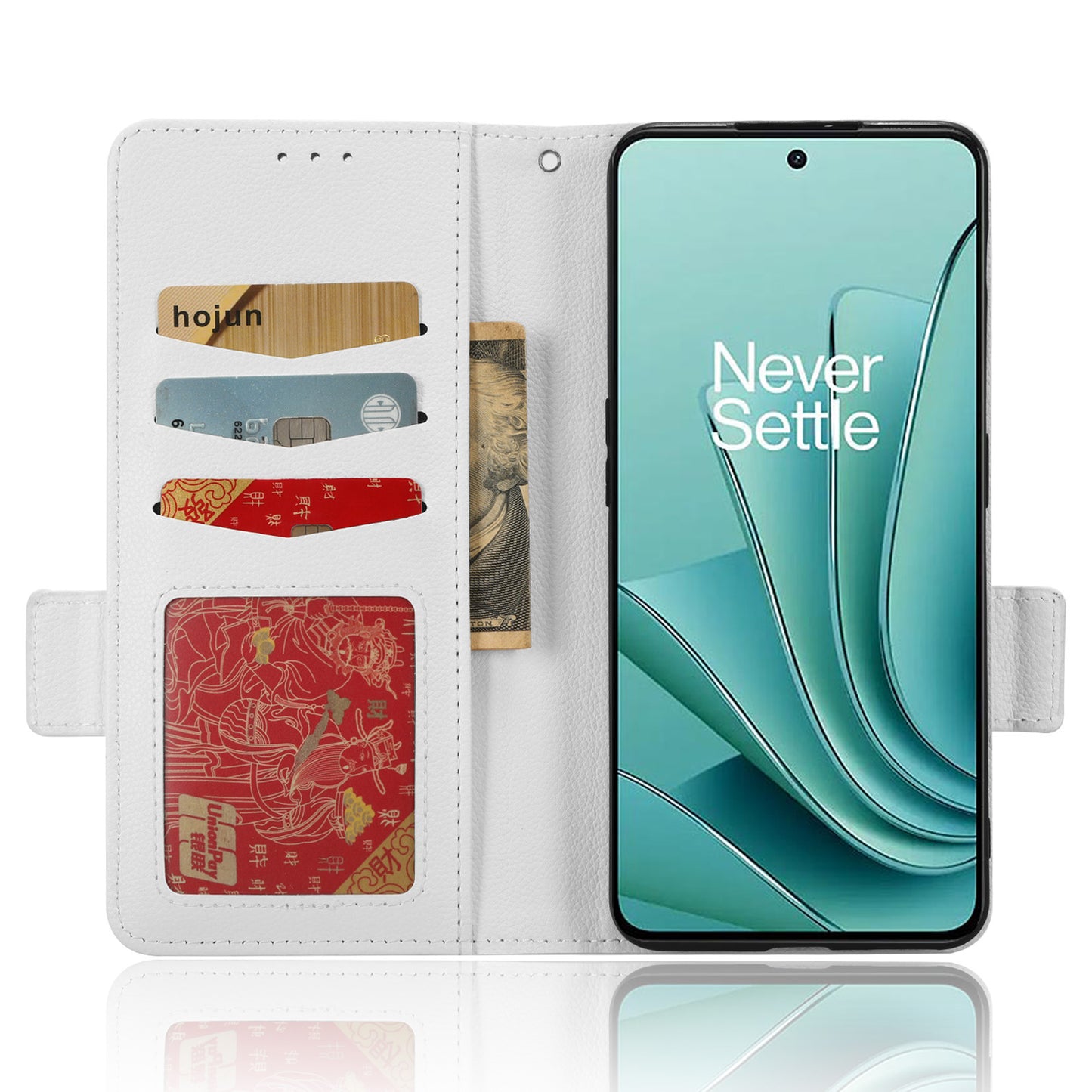 PU Leather Case for OnePlus Nord 3 5G / Ace 2V Litchi Texture Folio Flip Wallet Stand Phone Cover