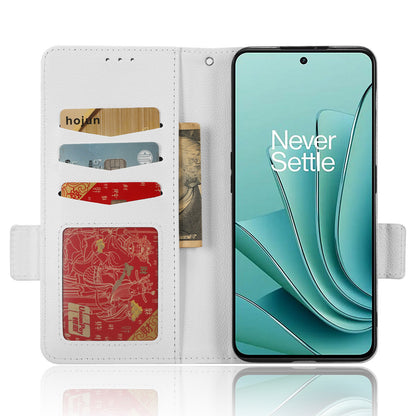PU Leather Case for OnePlus Nord 3 5G / Ace 2V Litchi Texture Folio Flip Wallet Stand Phone Cover