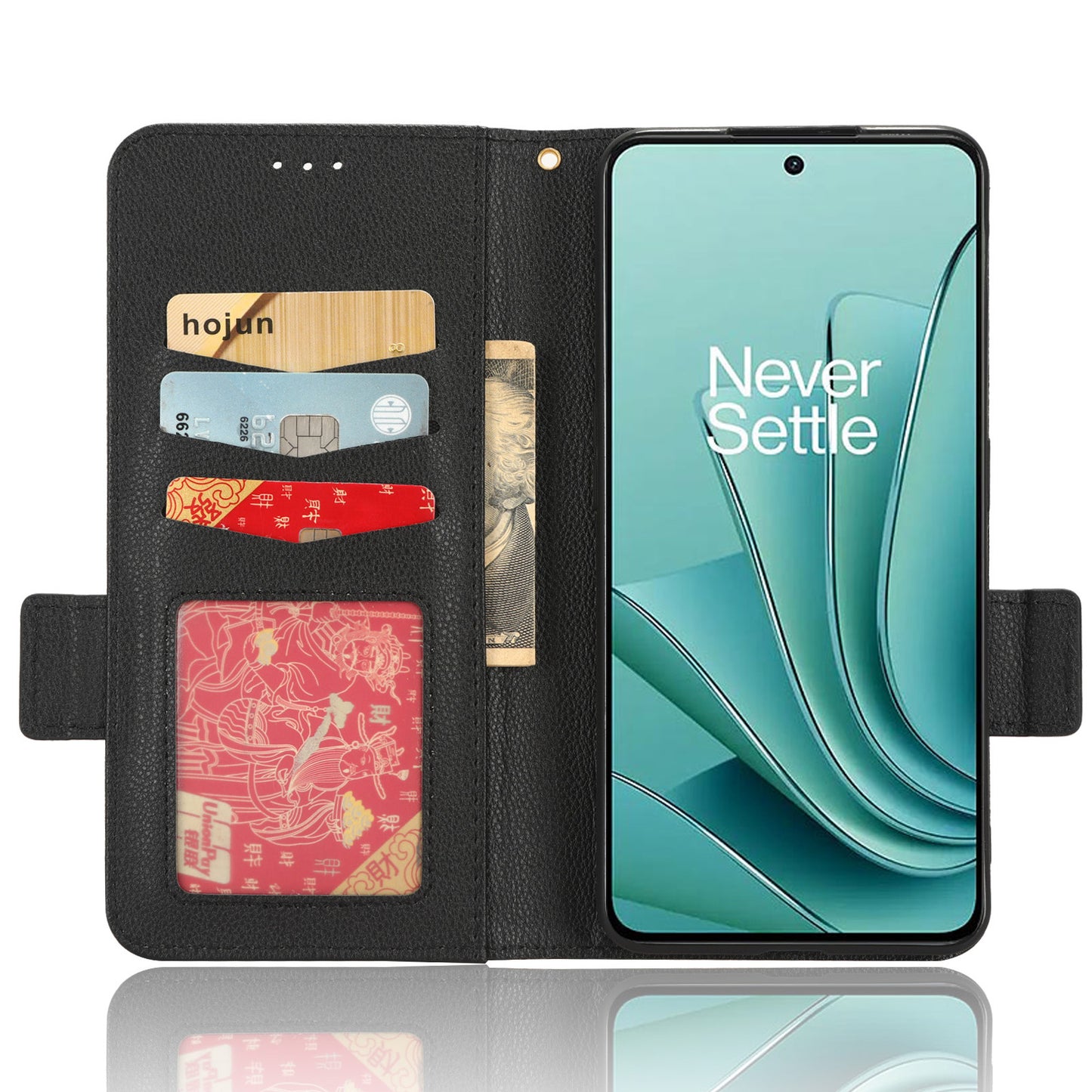 PU Leather Case for OnePlus Nord 3 5G / Ace 2V Litchi Texture Folio Flip Wallet Stand Phone Cover