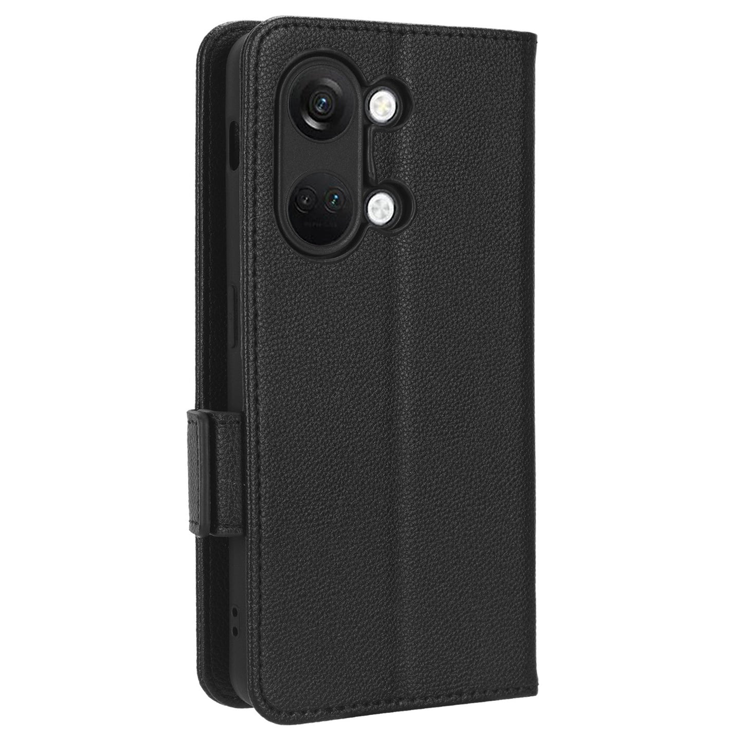 PU Leather Case for OnePlus Nord 3 5G / Ace 2V Litchi Texture Folio Flip Wallet Stand Phone Cover
