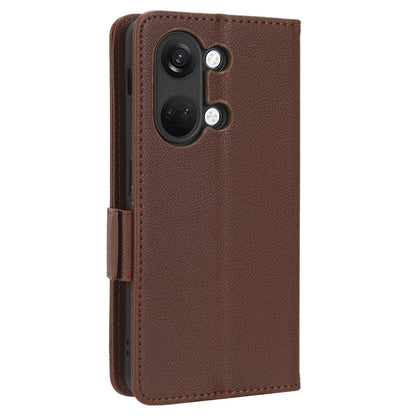 PU Leather Case for OnePlus Nord 3 5G / Ace 2V Litchi Texture Folio Flip Wallet Stand Phone Cover