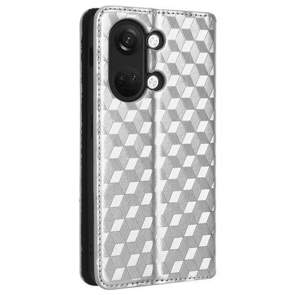 For OnePlus Nord 3 5G / Ace 2V Imprinted Rhombus Pattern PU Leather Phone Cover Stand Phone Wallet Case