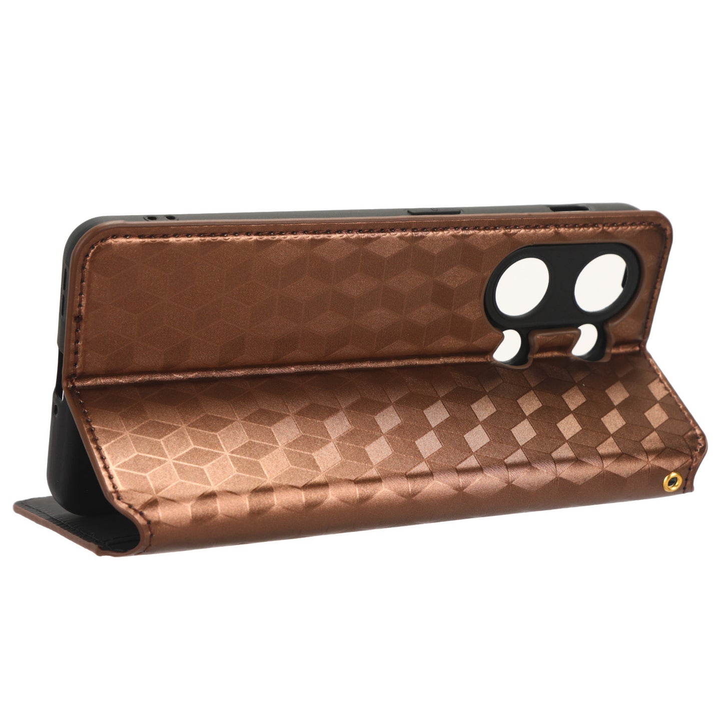 For OnePlus Nord 3 5G / Ace 2V Imprinted Rhombus Pattern PU Leather Phone Cover Stand Phone Wallet Case