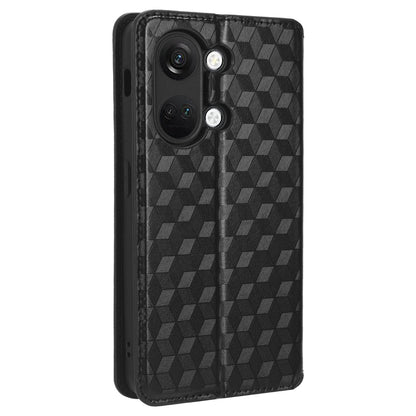 For OnePlus Nord 3 5G / Ace 2V Imprinted Rhombus Pattern PU Leather Phone Cover Stand Phone Wallet Case
