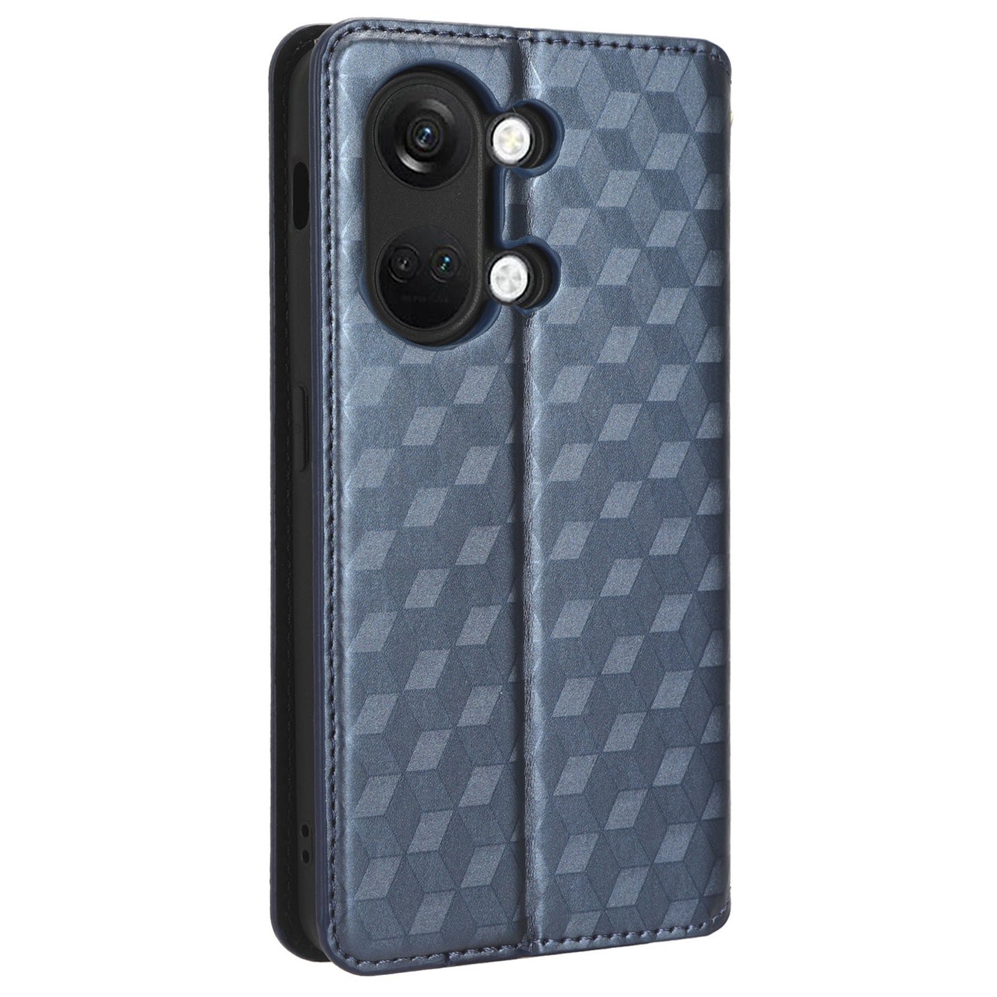 For OnePlus Nord 3 5G / Ace 2V Imprinted Rhombus Pattern PU Leather Phone Cover Stand Phone Wallet Case