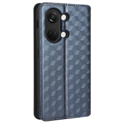 For OnePlus Nord 3 5G / Ace 2V Imprinted Rhombus Pattern PU Leather Phone Cover Stand Phone Wallet Case