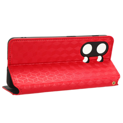 For OnePlus Nord 3 5G / Ace 2V Imprinted Rhombus Pattern PU Leather Phone Cover Stand Phone Wallet Case